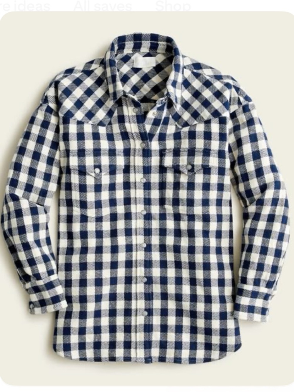 J crew relaxed gingham plaid flannel shirt jacket womens sz 4 shacket